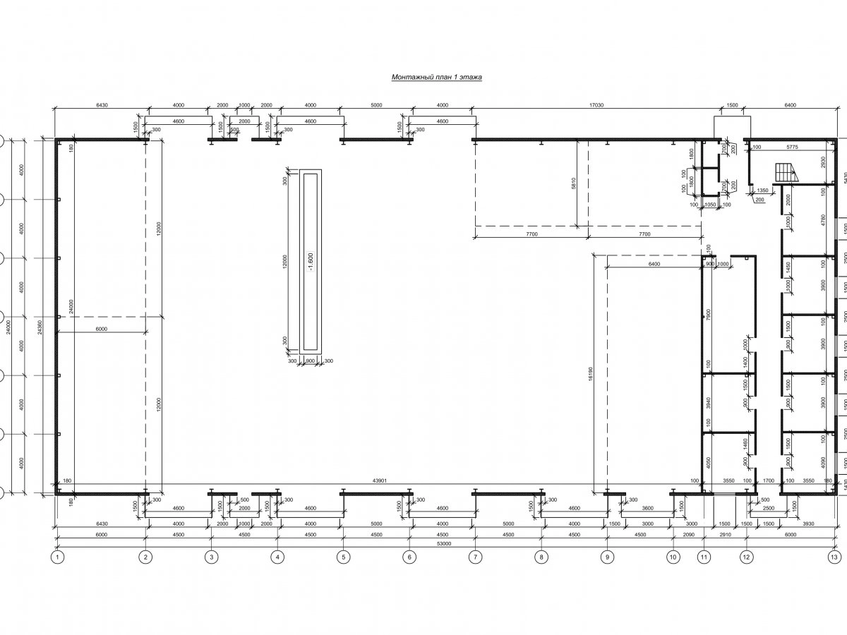 Планировка Производственное здание из сэндвич-панелей -  фото 3