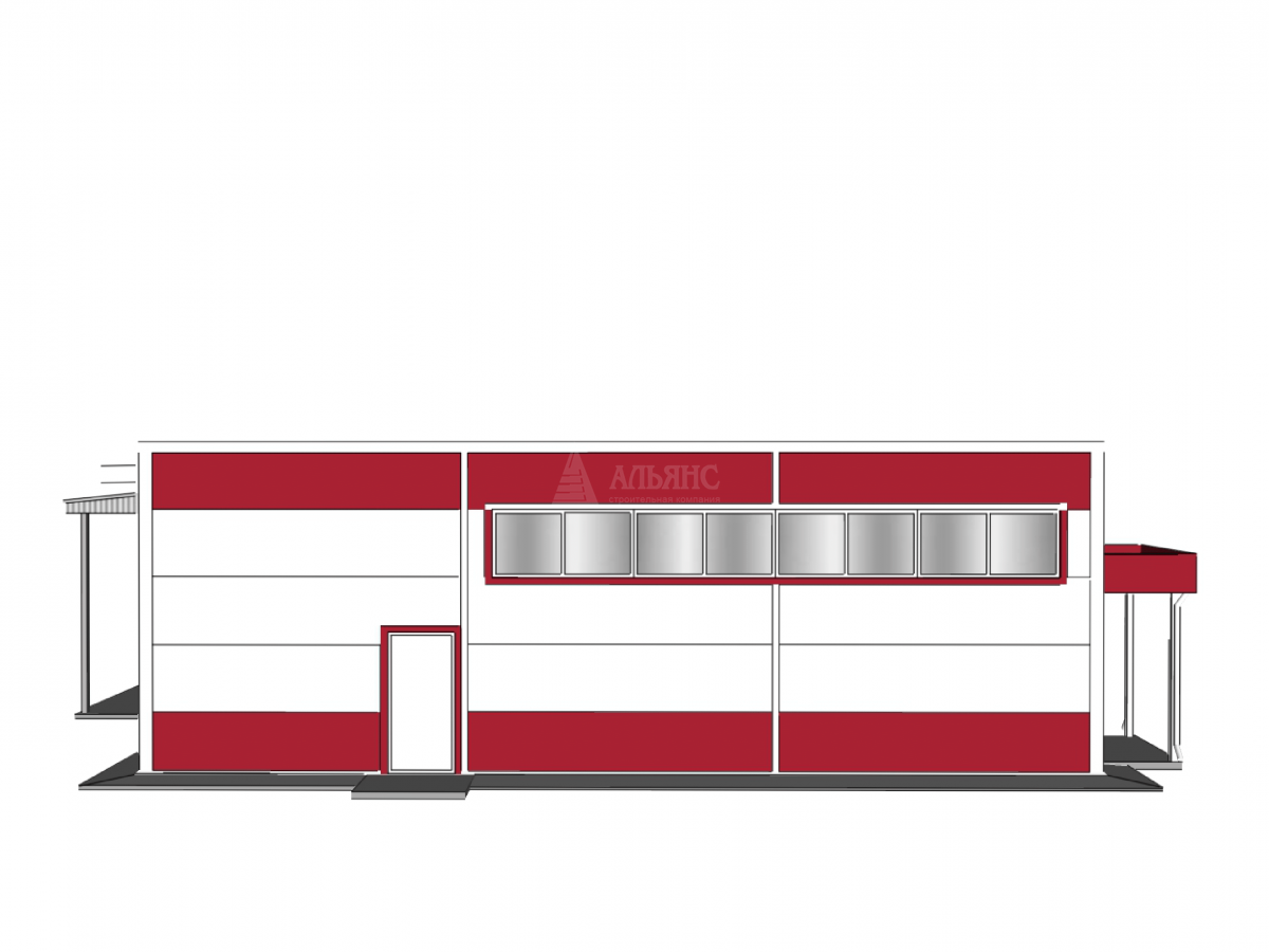 3D визуализация Магазин из сэндвич-панелей - фото 11
