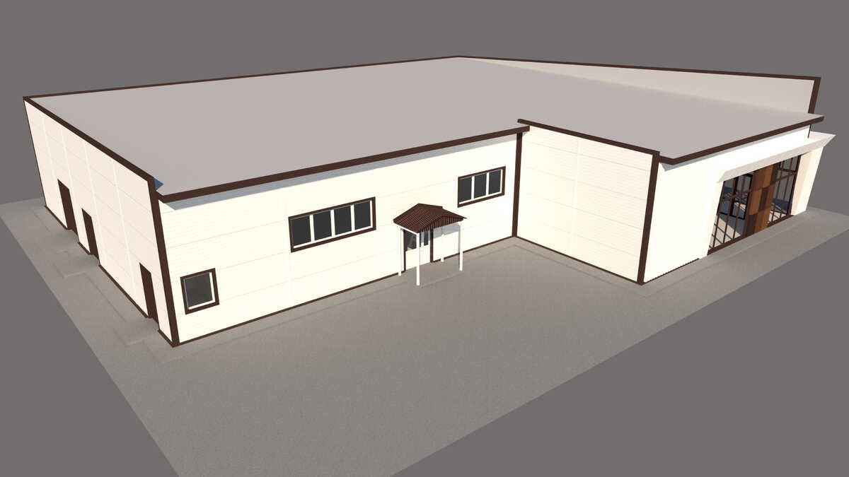 3D визуализация Магазин из сэндвич-панелей - фото 20