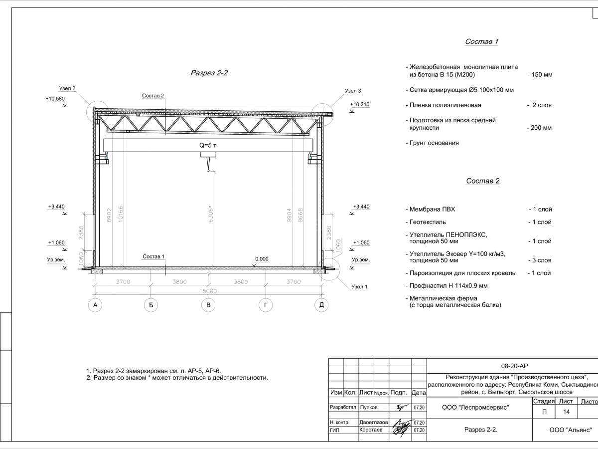 Планировка Производственный цех из сэндвич панелей -  фото 6