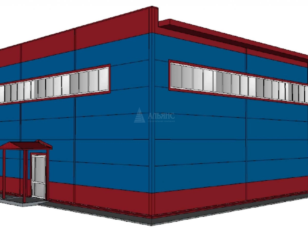 3D визуализация Склад-ангар из сэндвич-панелей - фото 4