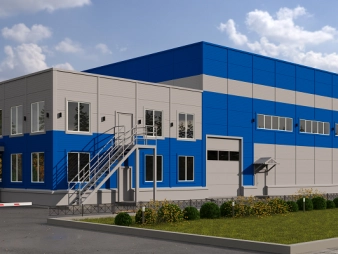 Производственное здание из сэндвич-панелей 